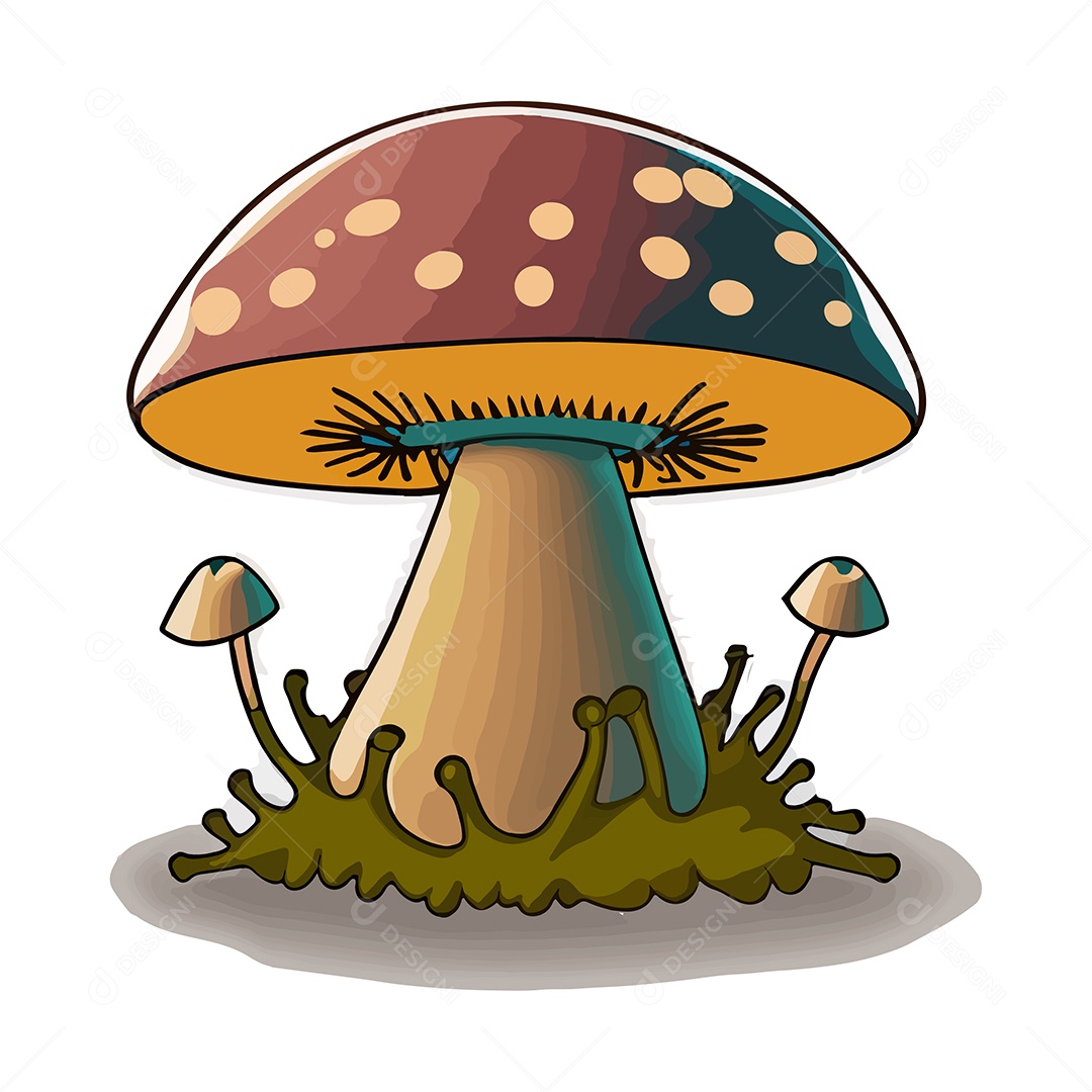 Desenho De Cogumelo Ilustração Vetorial EPS