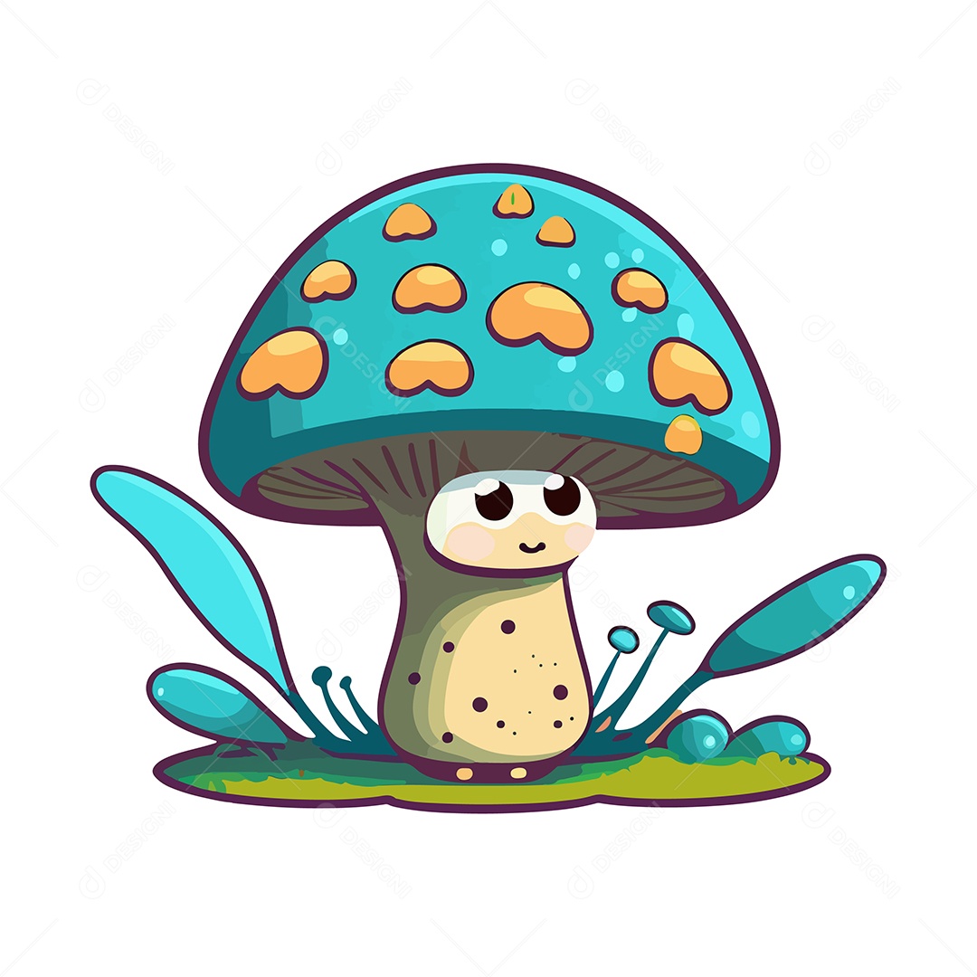 Desenho De Cogumelo Ilustração Vetorial EPS