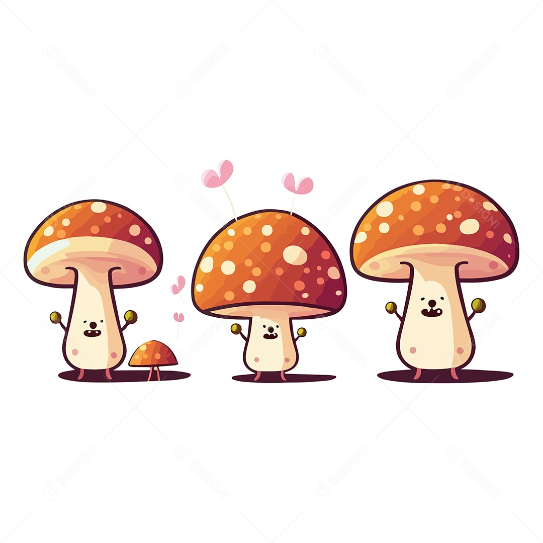 Desenho De Cogumelo Ilustração Vetorial EPS