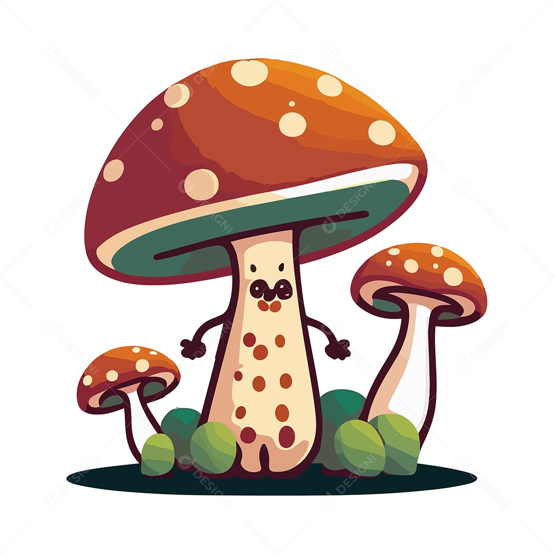 Desenho De Cogumelo Ilustração Vetorial EPS