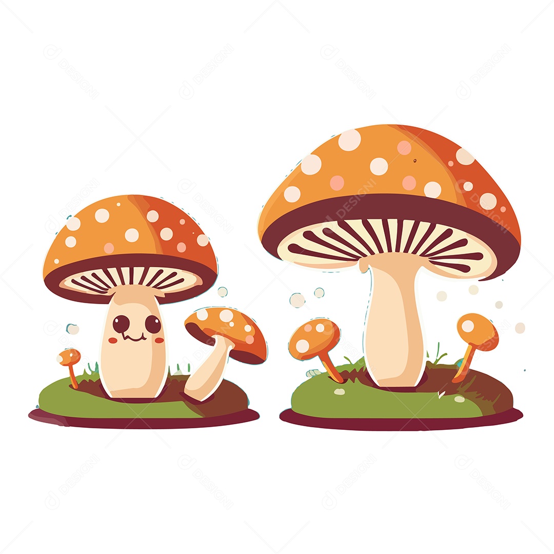 Desenho De Cogumelo Ilustração Vetorial EPS
