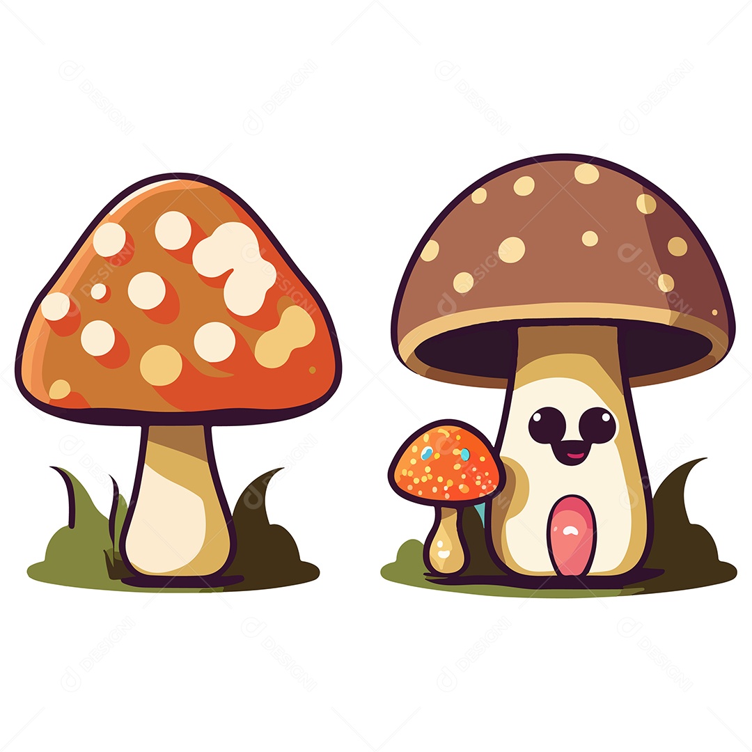 Desenho De Cogumelo Ilustração Vetorial EPS