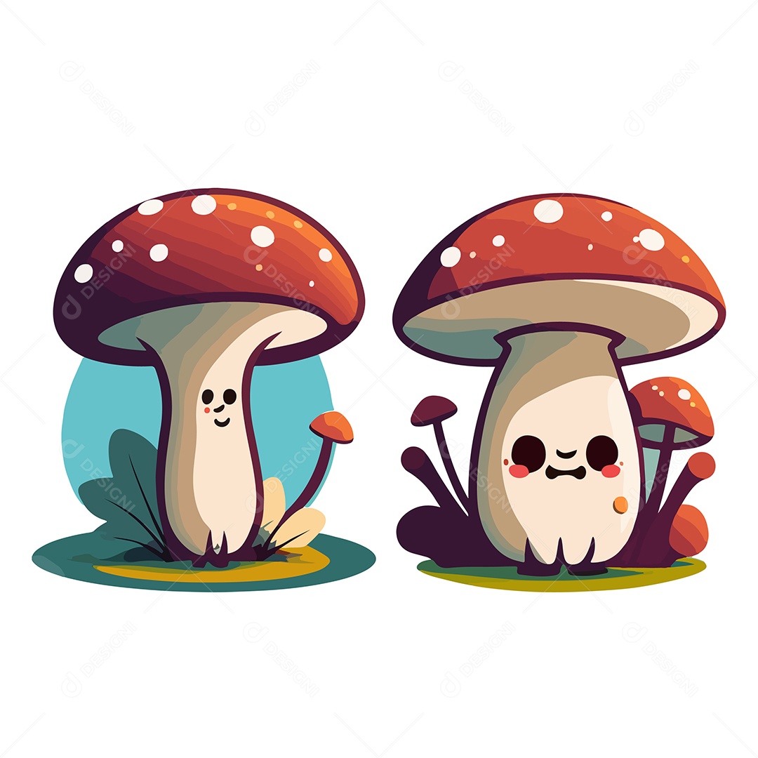 Desenho De Cogumelo Ilustração Vetorial EPS