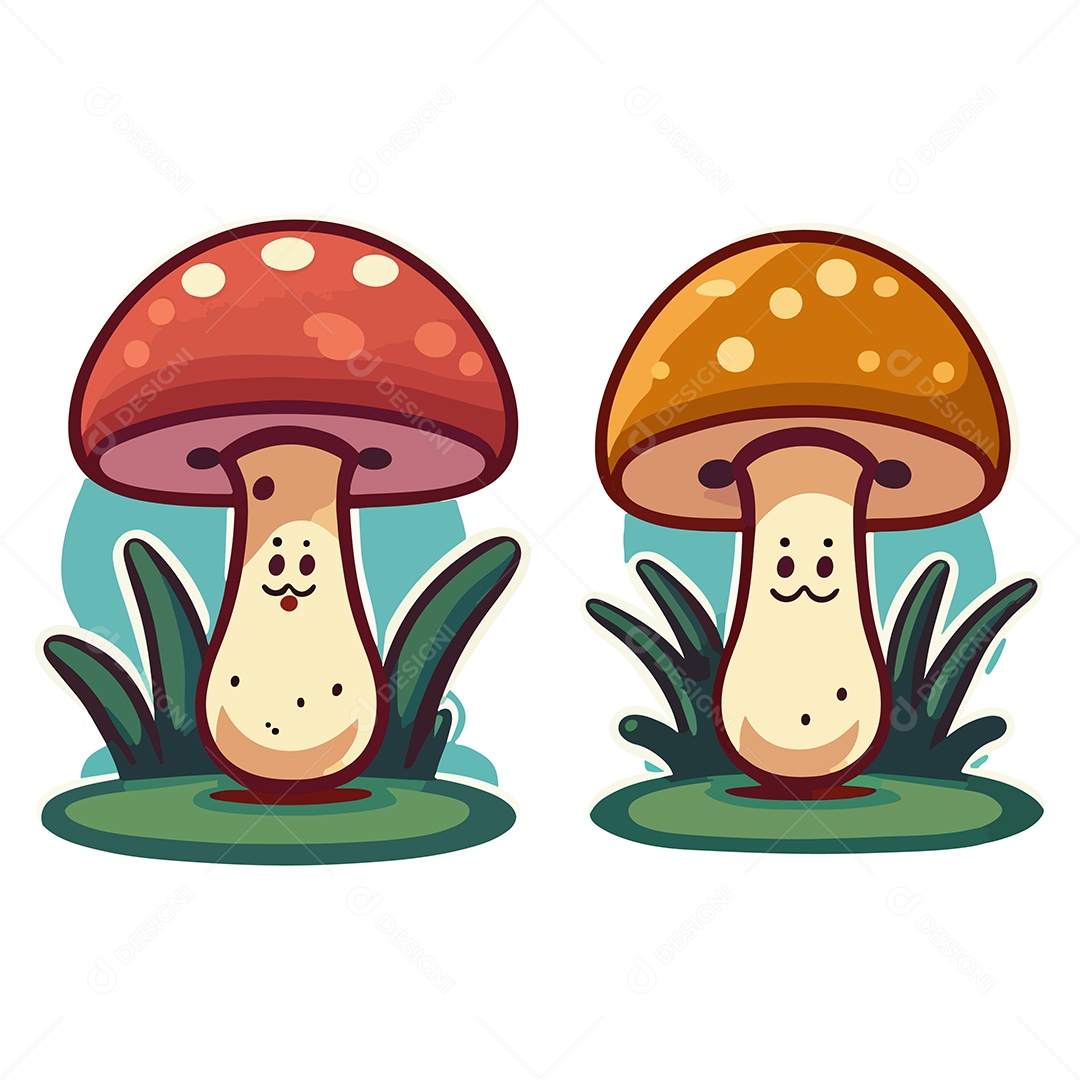 Desenho De Cogumelo Ilustração Vetorial EPS