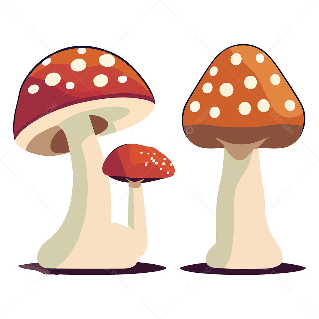 Desenho De Cogumelo Ilustração Vetorial EPS