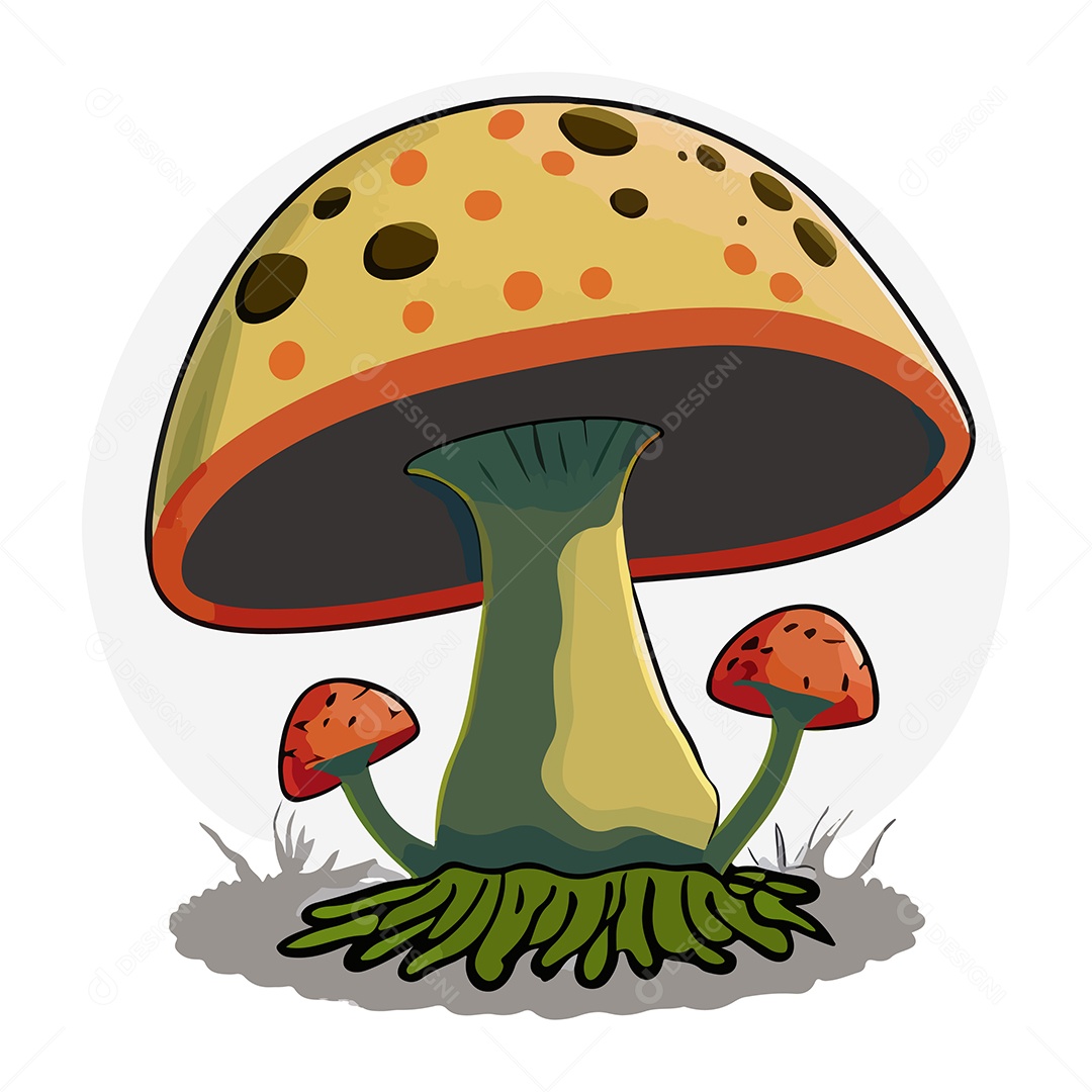Desenho De Cogumelo Ilustração Vetorial EPS