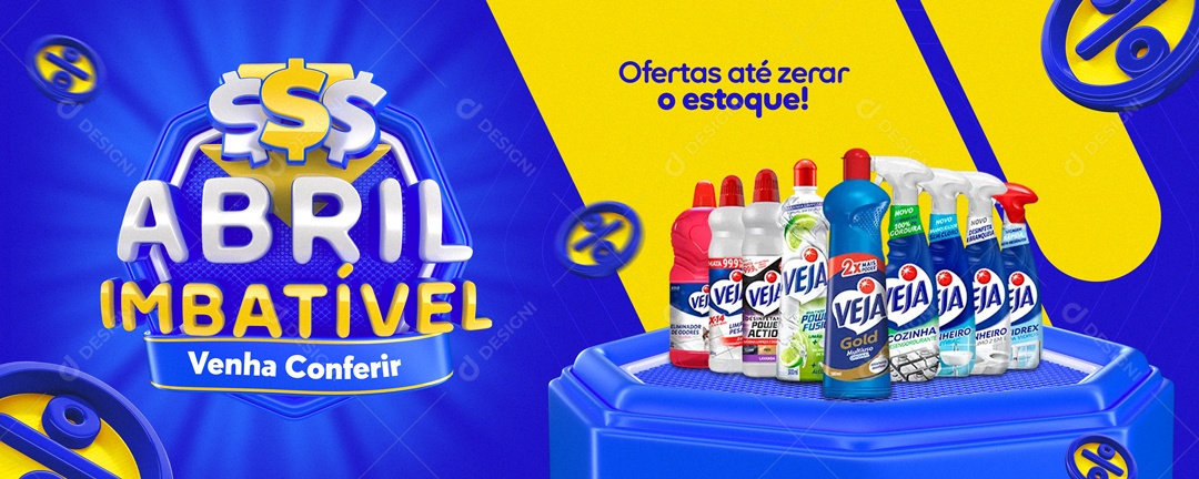 Banner Abril Imbatível Venha Conferir Ofertas Até Zerar O Estoque Social Media PSD Editável