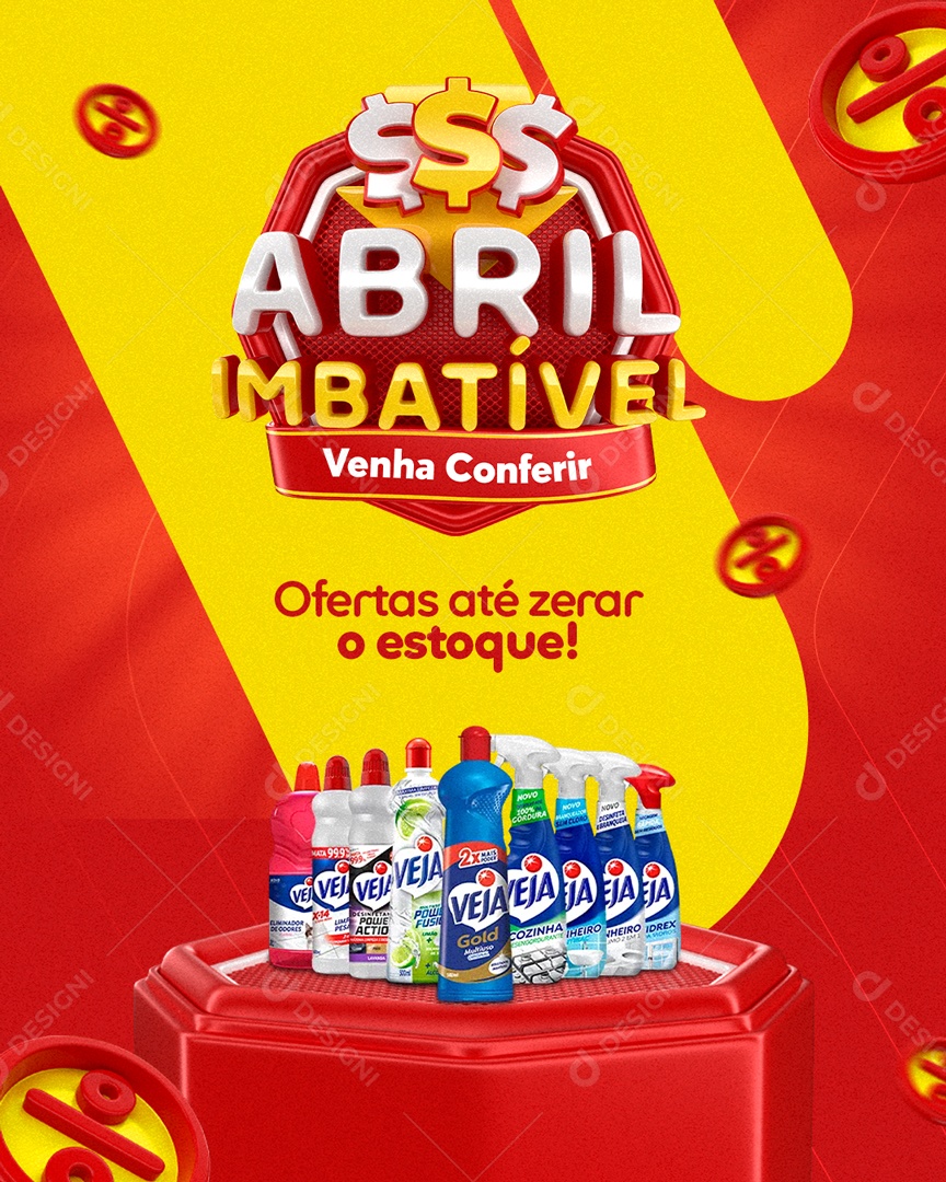 Social Media Abril Imbatível Venha Conferir Ofertas Até Zerar O Estoque PSD Editável