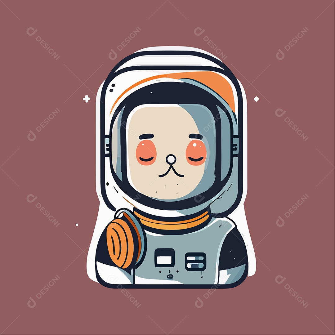 Desenho De Astronauta lustração Vetorial EPS