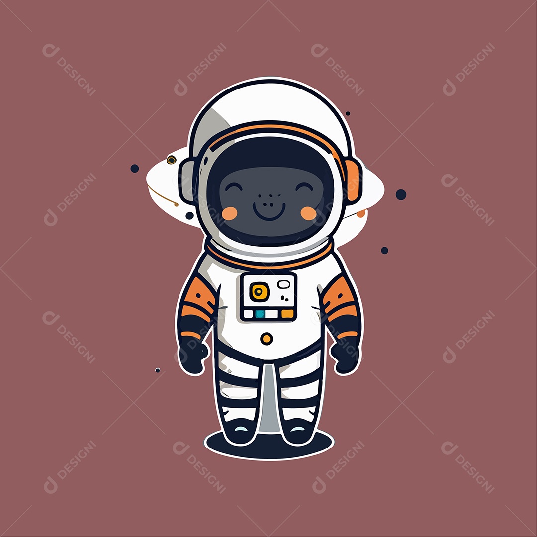 Desenho De Astronauta lustração Vetorial EPS