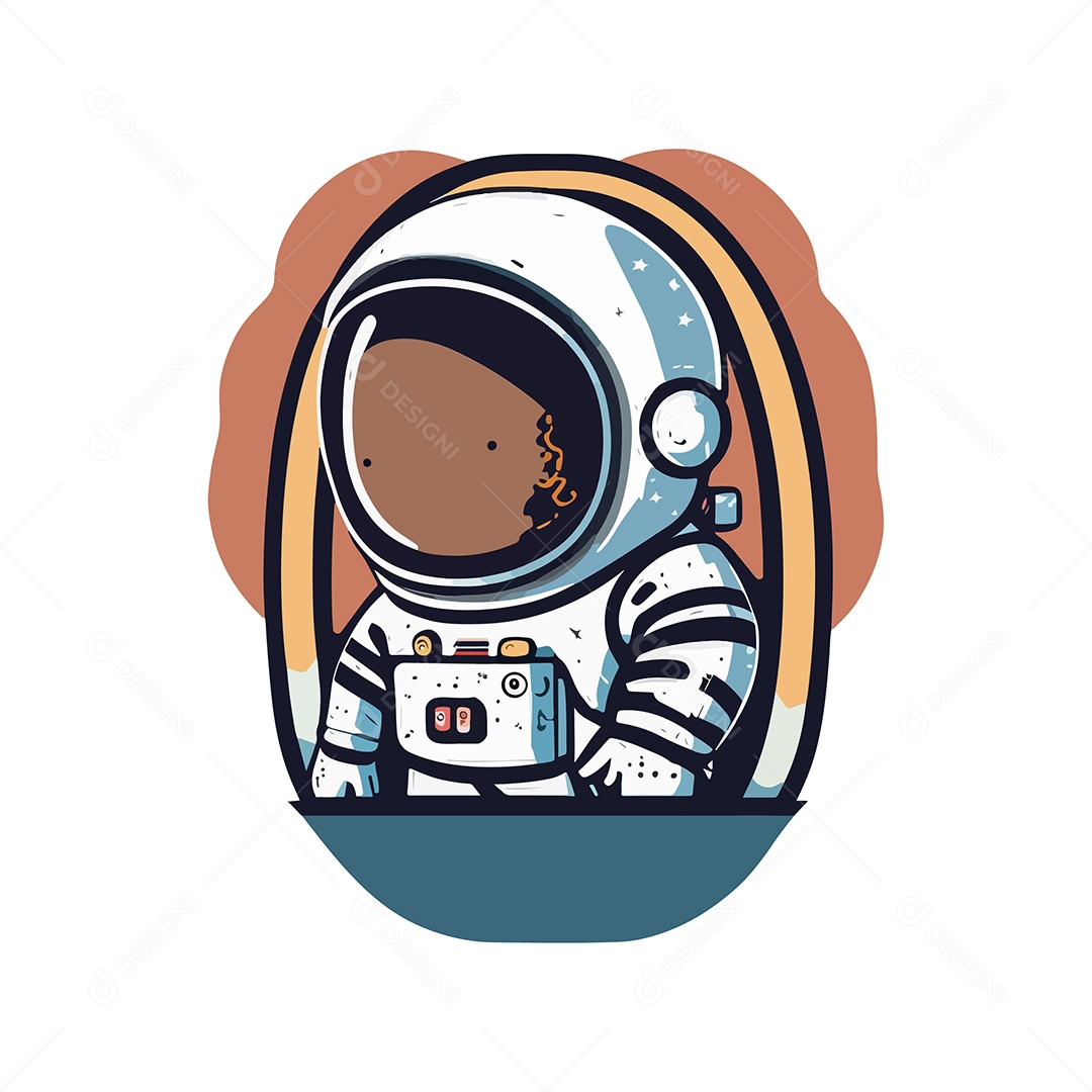 Desenho De Astronauta lustração Vetorial EPS