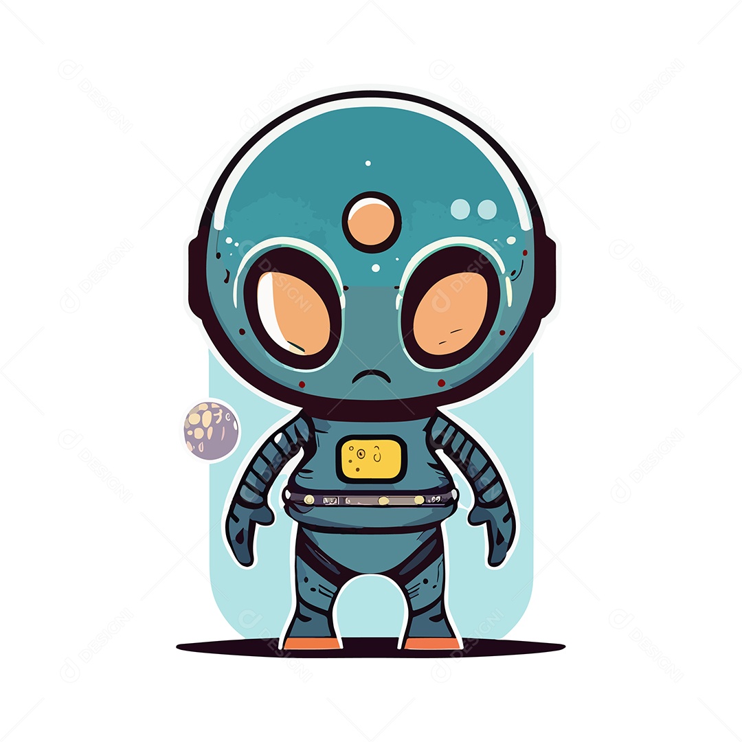 Desenho De Astronauta Ilustração Vetorial EPS