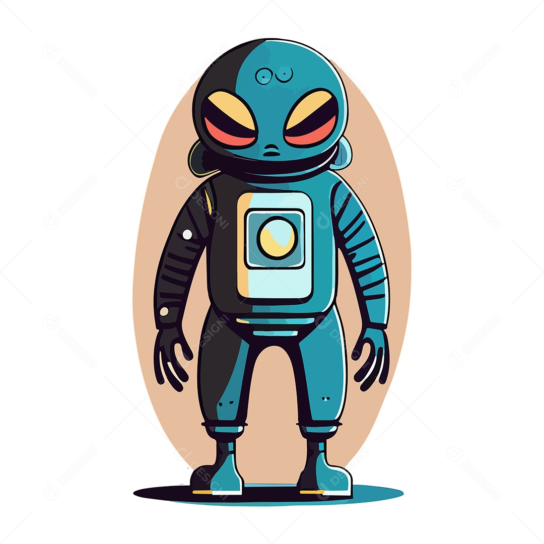 Desenho De Astronauta Ilustração Vetorial EPS