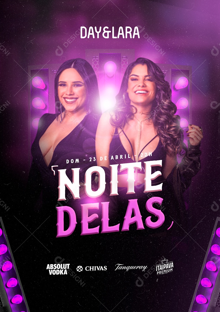 Noite Delas Flyer Day & Lara Social Media PSD Editável
