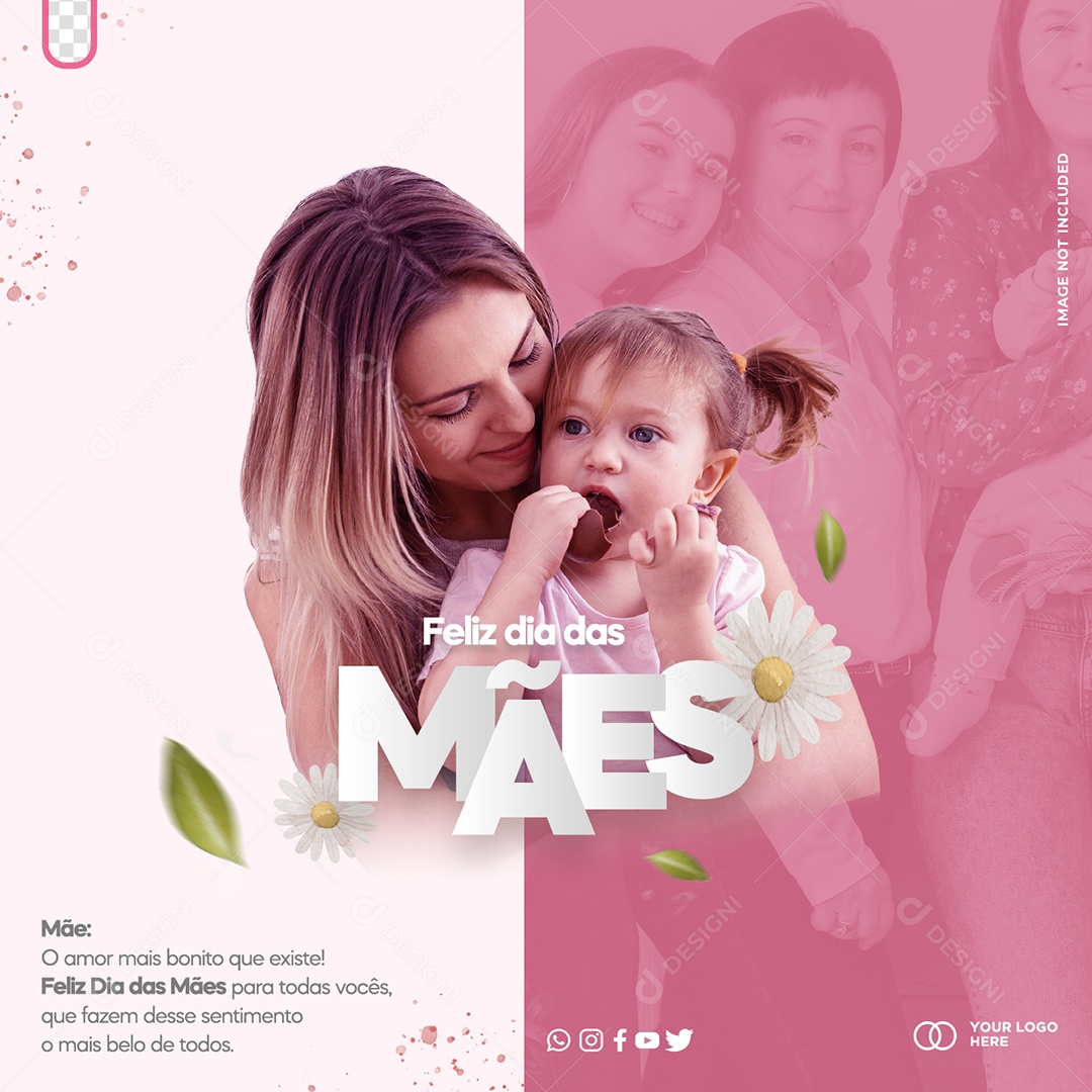 Social Media Dia Das Mães 14 De Maio O Amor Mais Bonito Que Existe PSD Editável