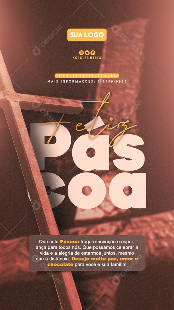 Story Que Esta Páscoa Traga Renovação E Esperança Para Todos Nós Feliz Páscoa Social Media PSD Editável