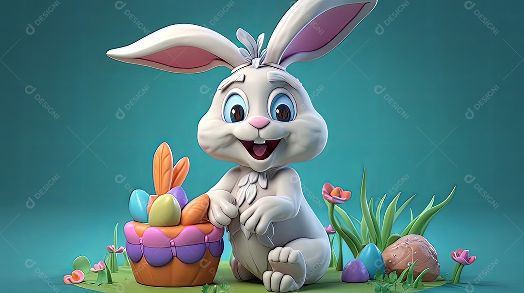 Páscoa uma época cheia de cor e significado religioso 3D isométrico.