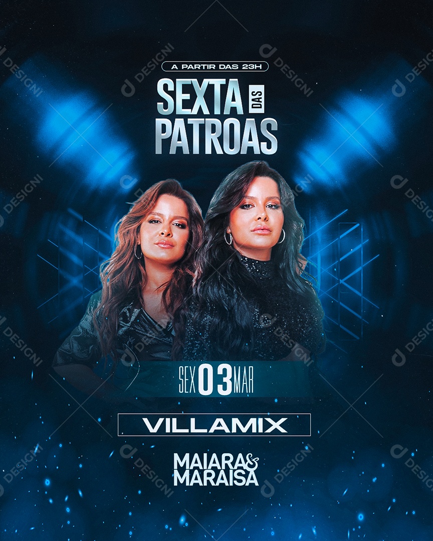 Social Media Flyer Show Maiara E Maraisa VillaMix PSD Editável