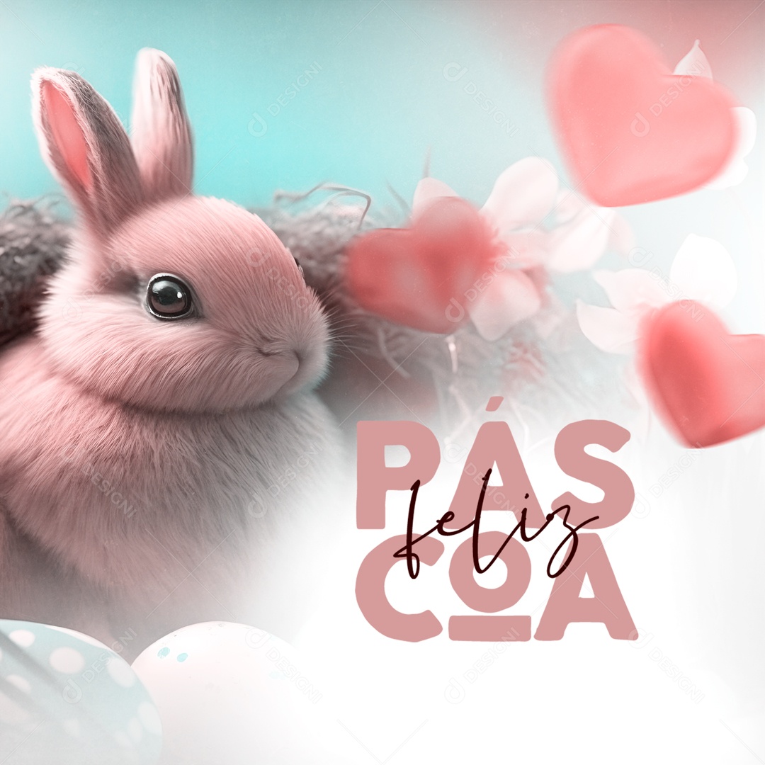 Feliz Páscoa 09 de Abril Social Media PSD Editável