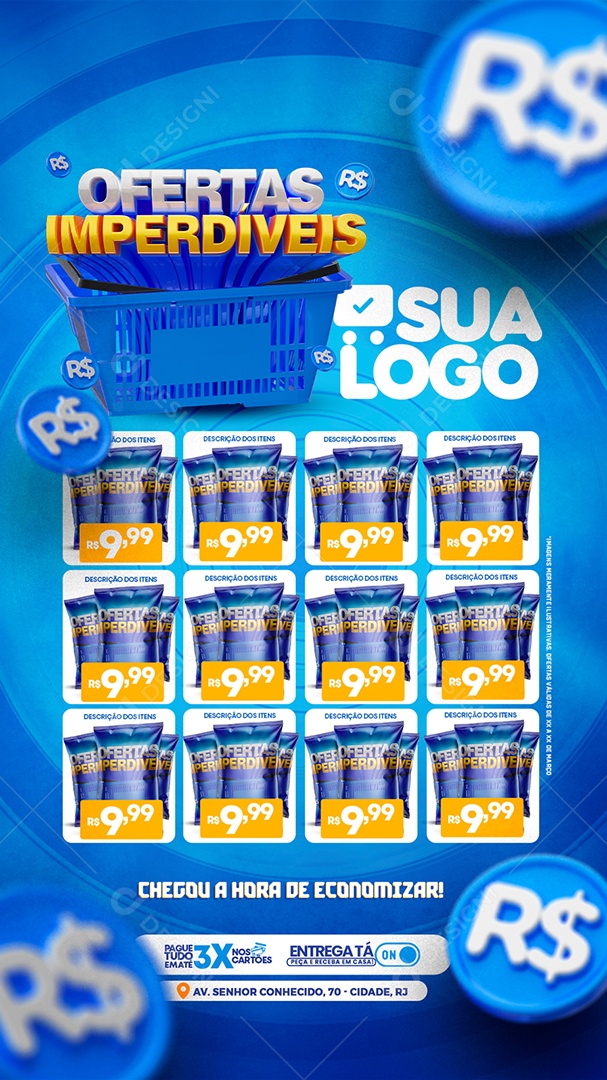 Story Encarte Ofertas Imperdíveis Venha Conferir Social Media PSD Editável