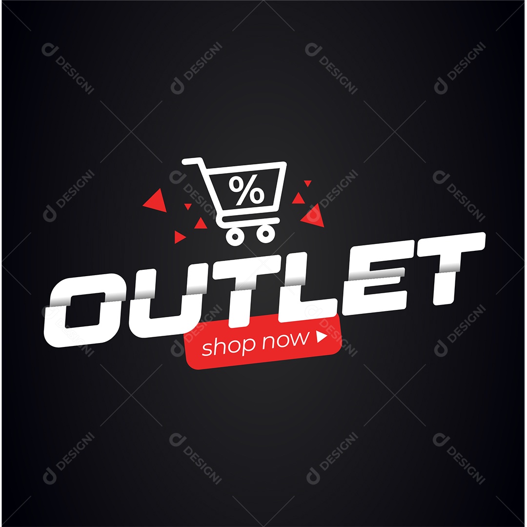 Outlet Oferta Vetor EPS