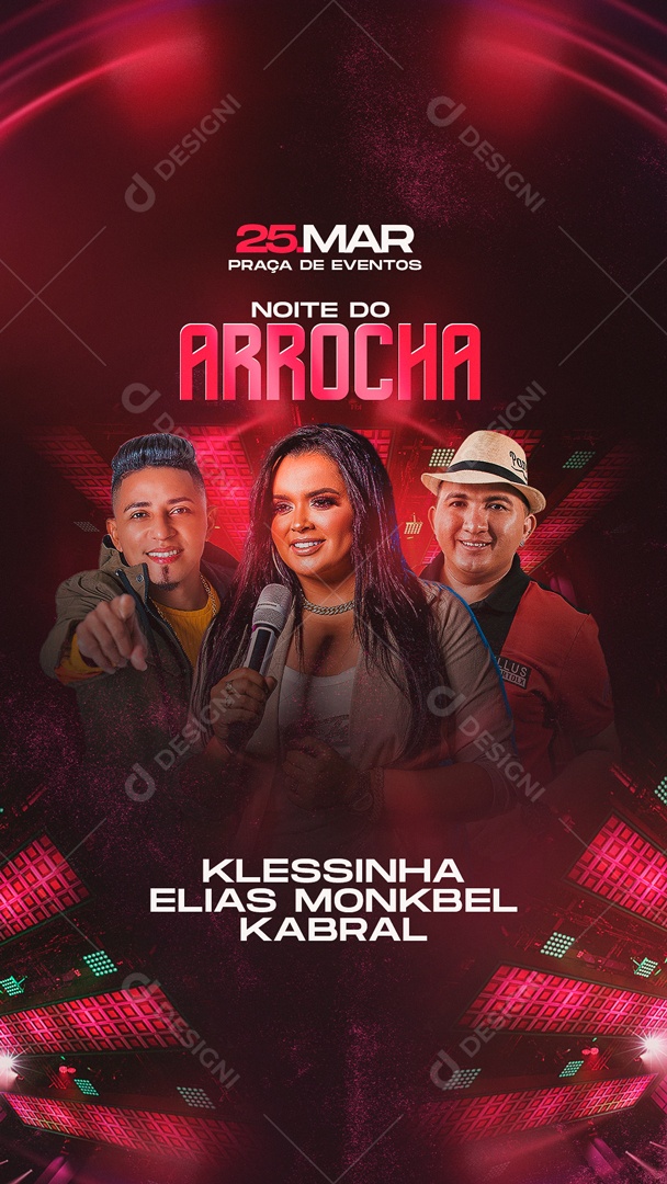 Social Media Noite Do Arrocha Show Klessinha Elias Monkbel Kabral PSD Editável