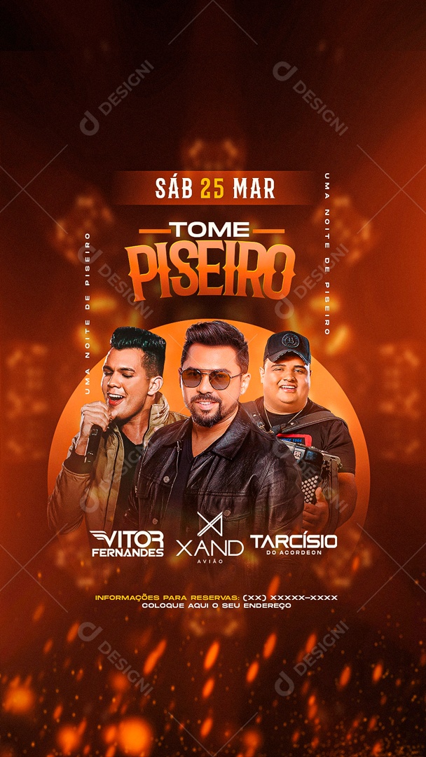 Social Media Flyer Tome Piseiro Show PSD Editável
