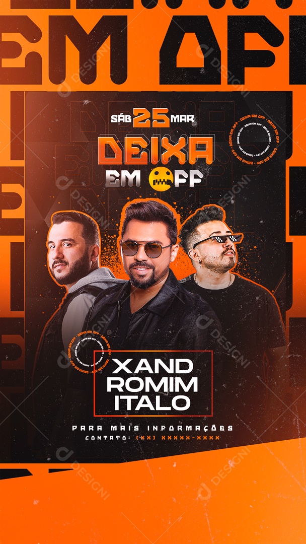 Social Media Evento Deixa Em Off Xand Romim Italo Show PSD Editável