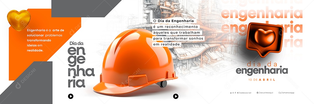 O Dia Da Engenharia É Um Reconhecimento Àqueles Que Trabalham Dia Da Engenharia Carrossel Social Media PSD Editável