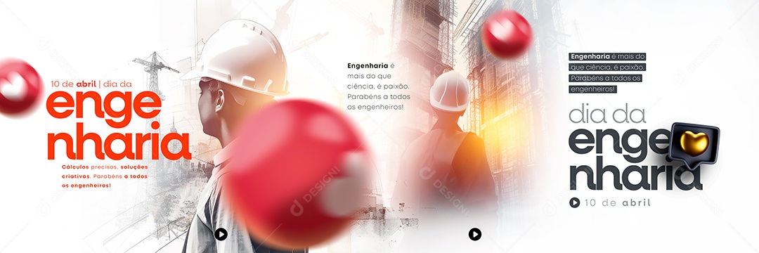 Cálculos Precisos Soluções Criativas Dia Da Engenharia Carrossel Social Media PSD Editável