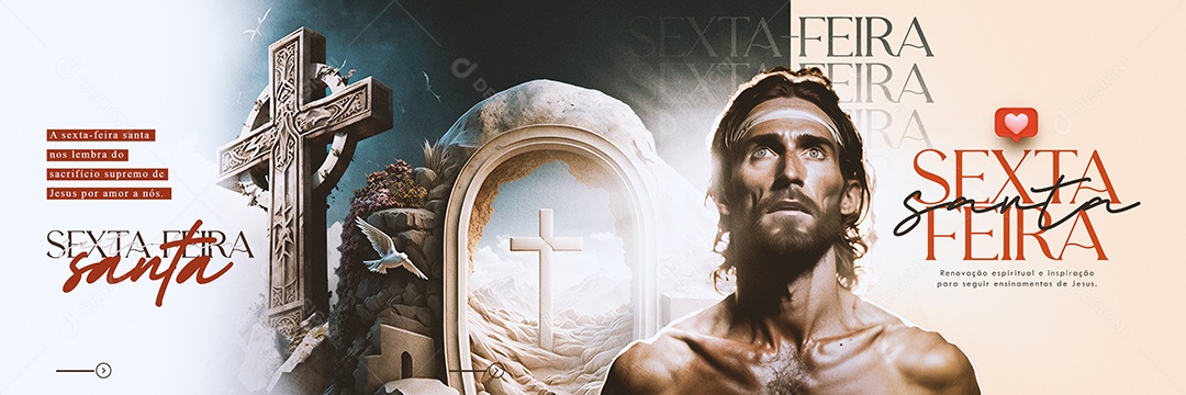 A Sexta-Feira Santa Nos Lembra Do Sacrifício Supremo De Jesus Carrossel Social Media PSD Editável