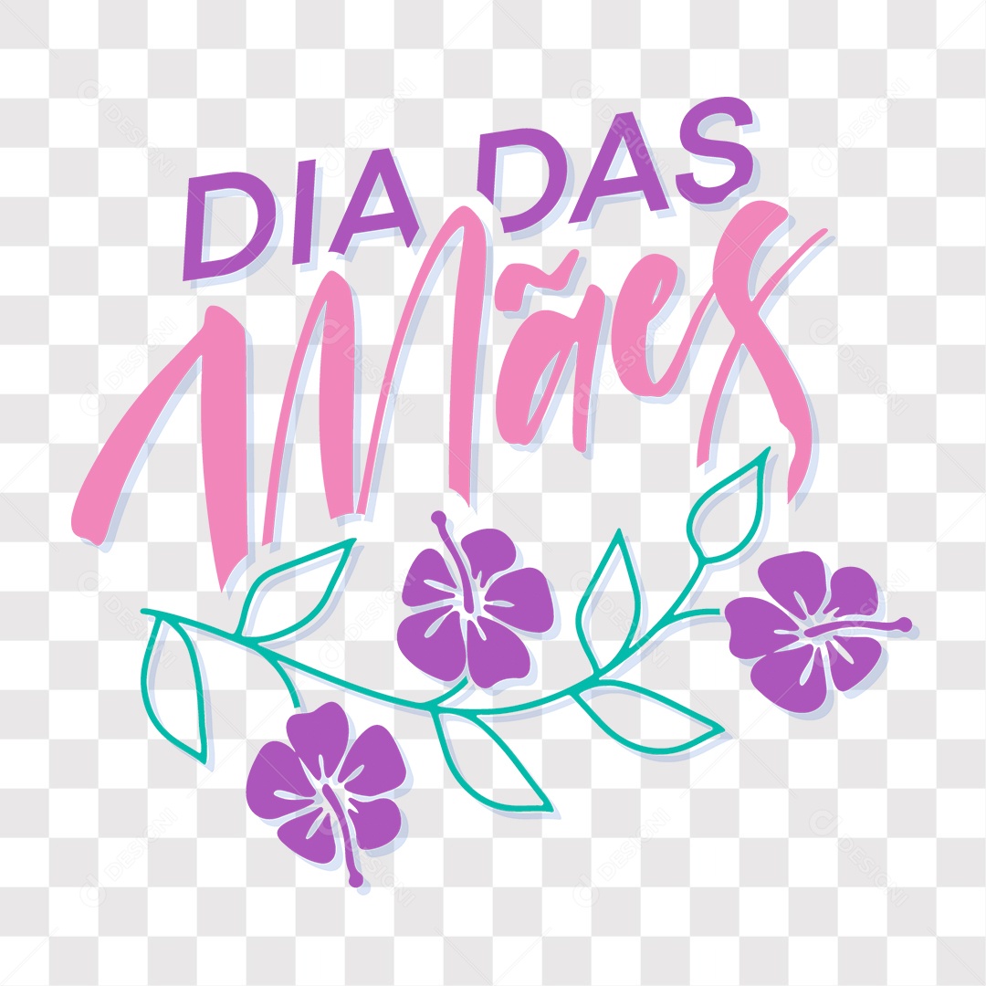Lettering Dia Das Mães EPS + PNG
