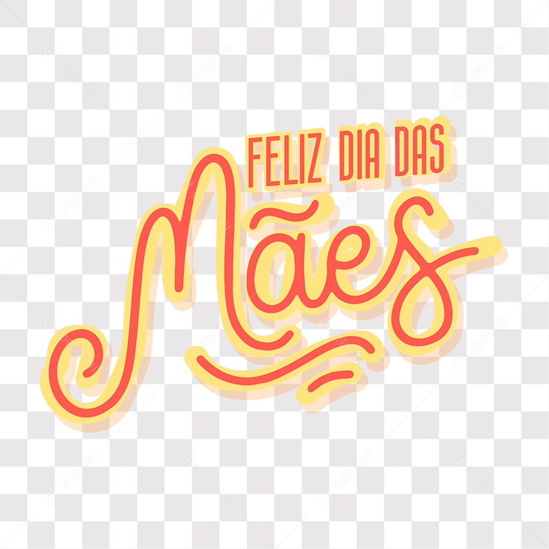 Lettering Feliz Dia Das Mães EPS + PNG