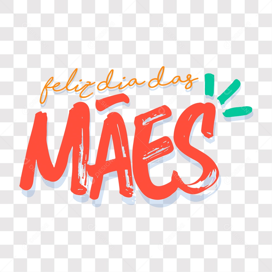 Lettering Feliz Dia Das Mães EPS + PNG