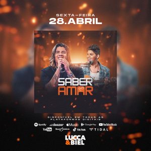 Flyer Saber Amar Lucca e Biel Social Media PSD Editável