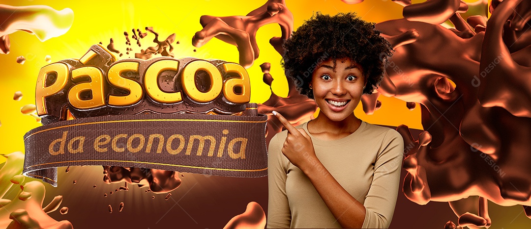 Banner Páscoa Da Economia Supermercado Social Media PSD Editável