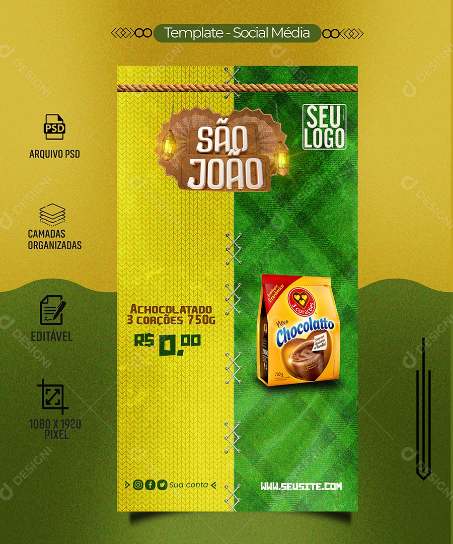 São João Venha Conferir Social Media PSD Editável