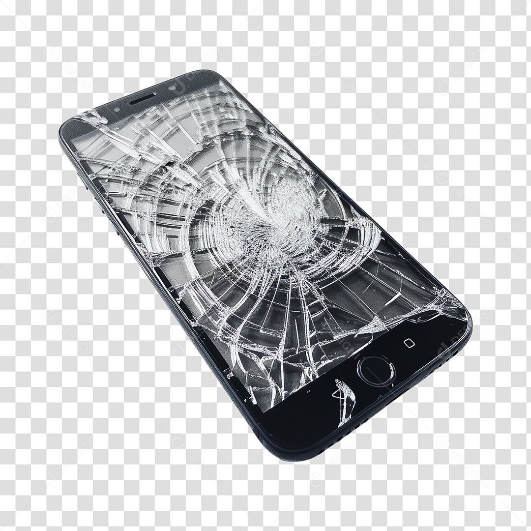 Celular Quebrado PNG Transparente
