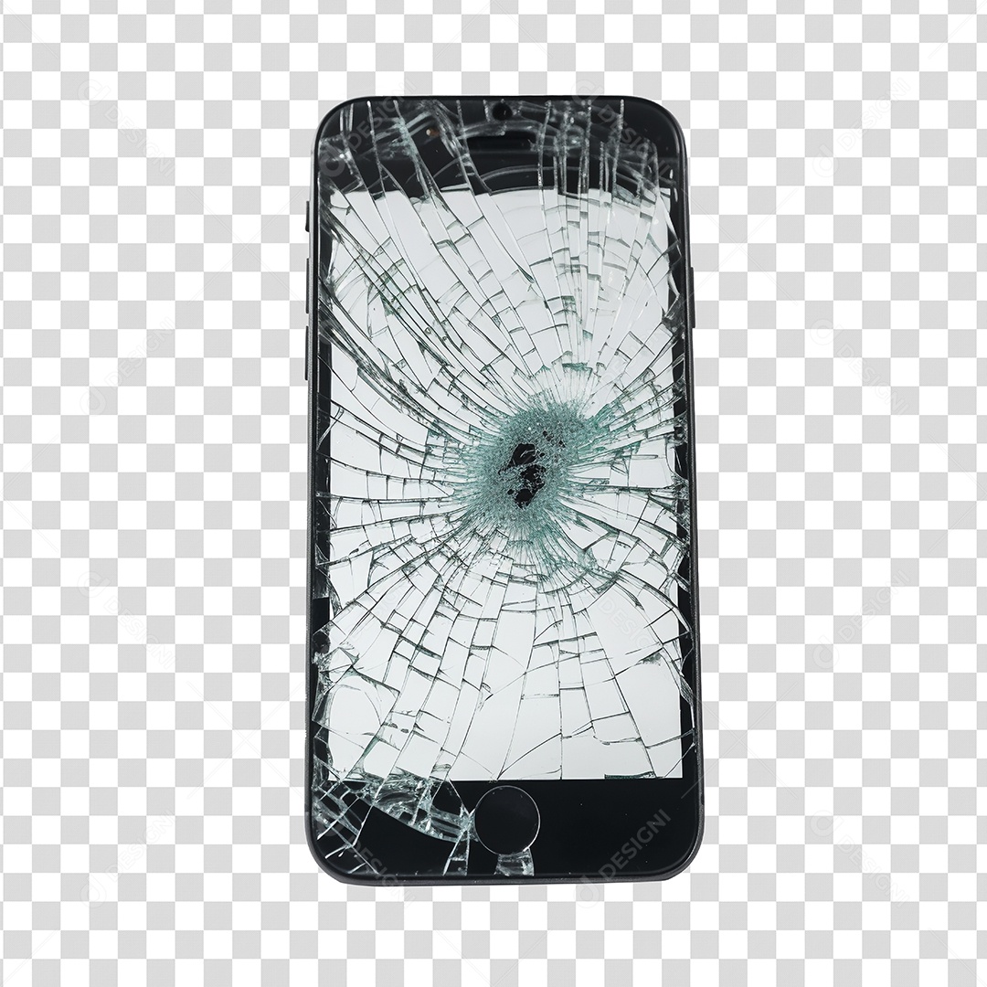 Celular Quebrado PNG Transparente