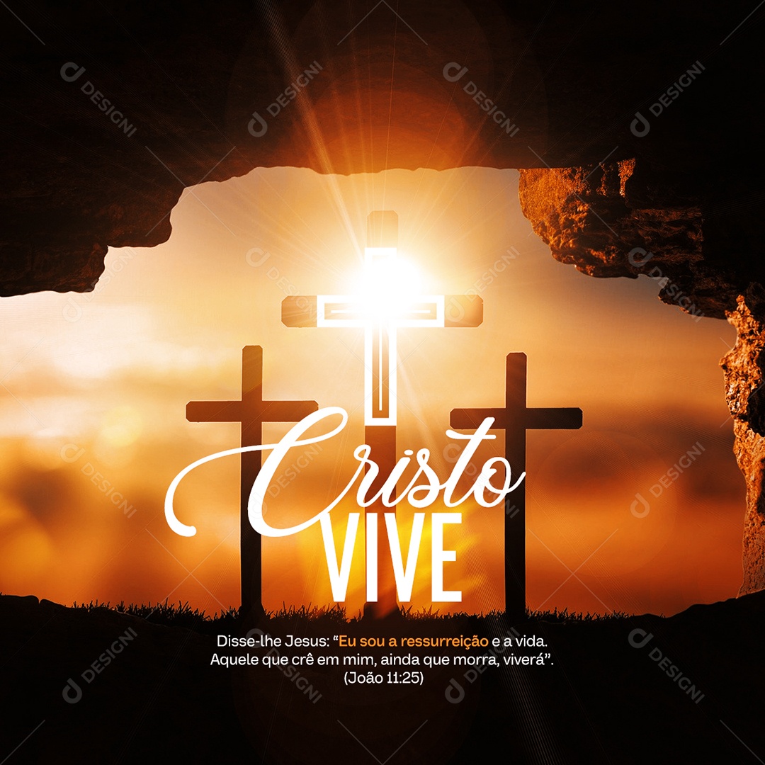 Cristo Vive Social Media PSD Editável