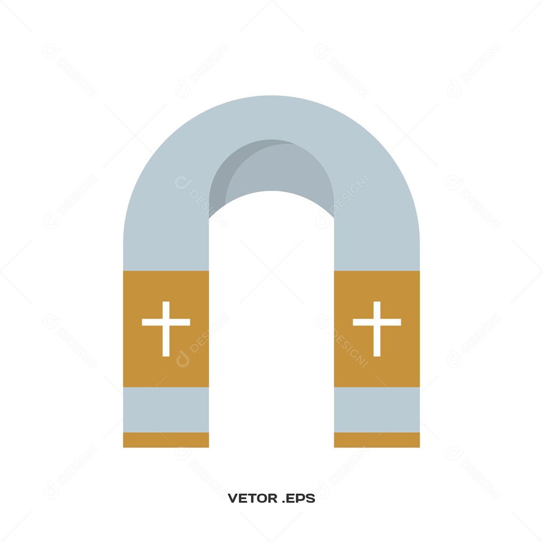 Manta Cruz Tecido Pano Cristão EPS Editável