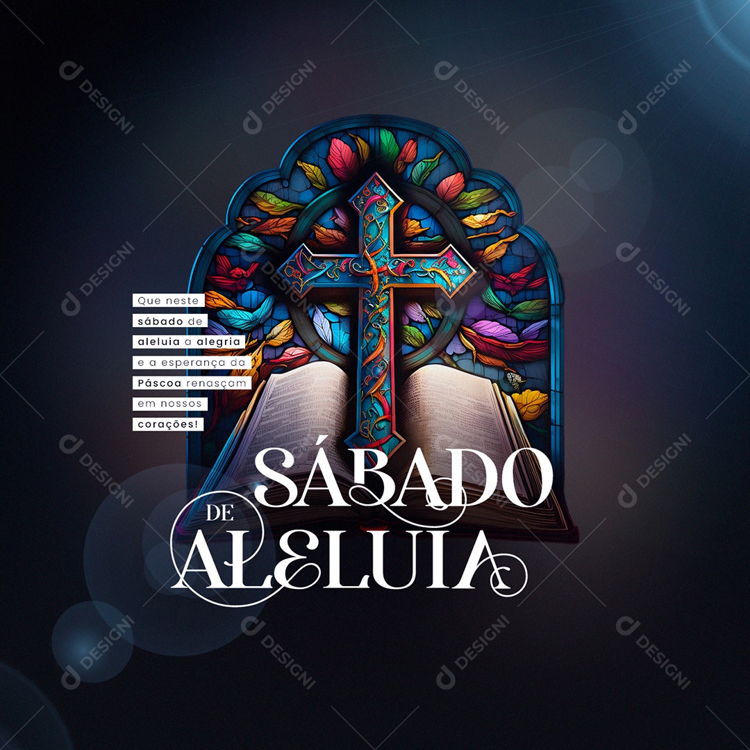 Que Neste Sábado De Aleluia A Alegria E A Esperança Da Páscoa Renasçam Social Media PSD Editável