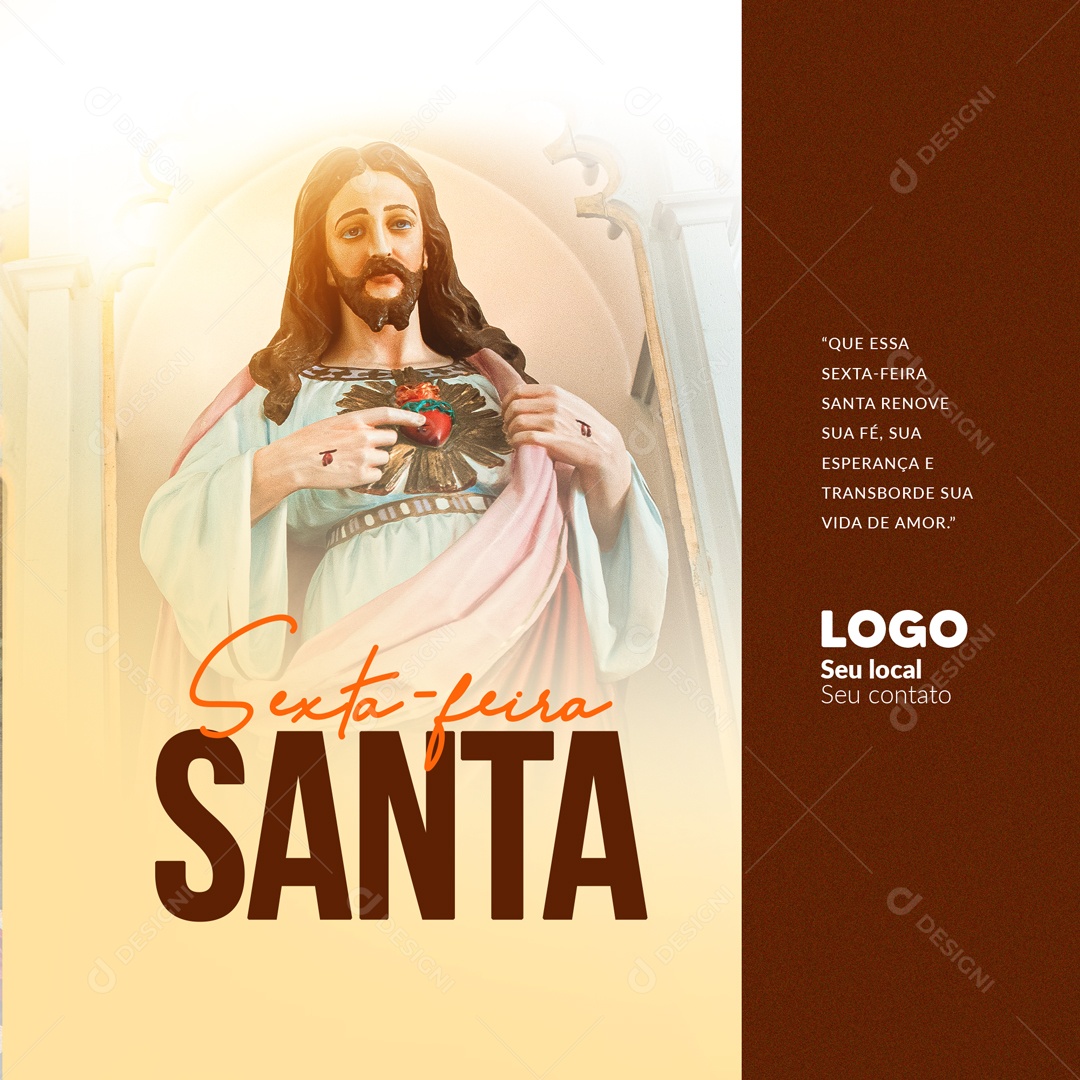 Social Media Sexta Feira Santa Renove Sua Fé Para Composição PSD