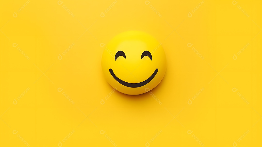 Emoji de rosto feliz sobre fundo isolado