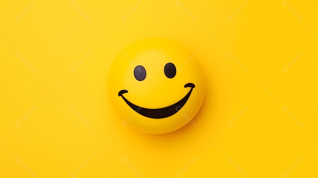 Emoji de rosto feliz sobre fundo isolado