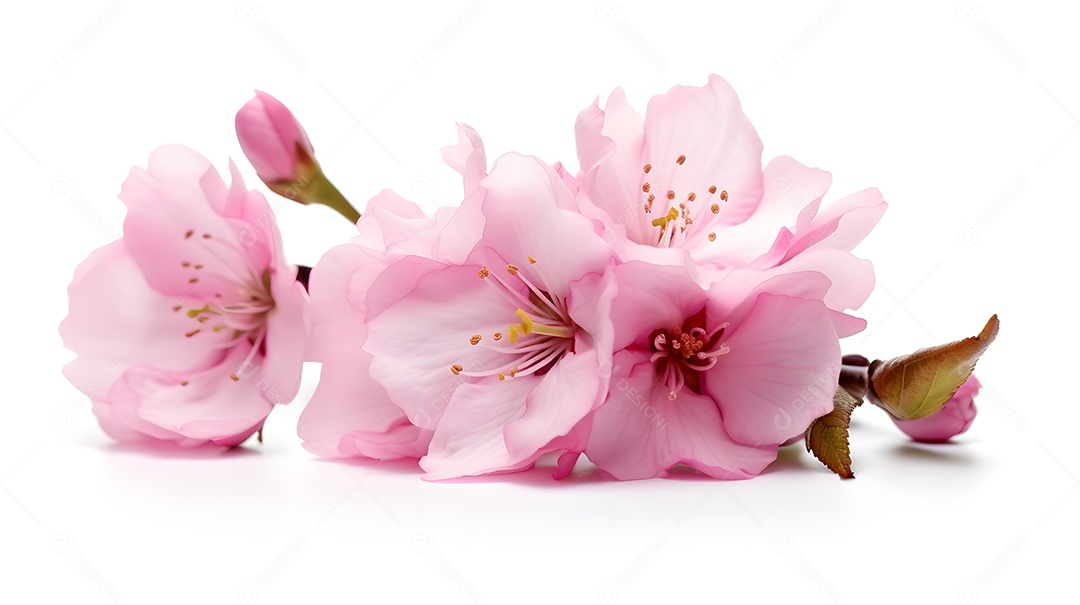 Lindas flores sobre fundo isolado