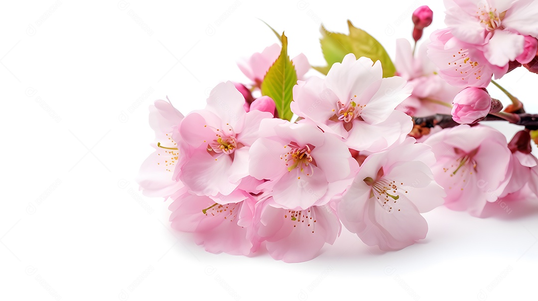 Lindas flores sobre fundo isolado