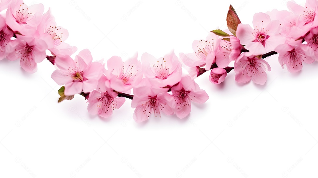 Lindas flores sobre fundo isolado