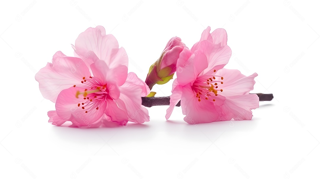 Lindas flores sobre fundo isolado