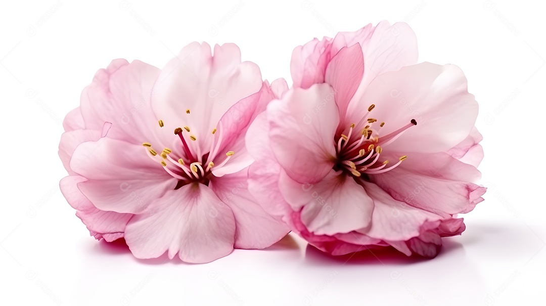 Lindas flores sobre fundo isolado